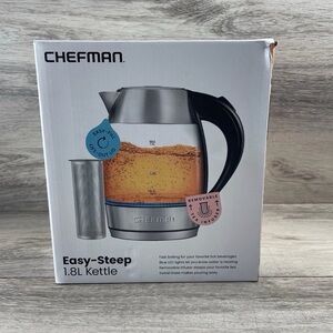 CHEFMAN SMART Digital 1.8L Electric Glass Kettle Easy Steep RAPID BOILING